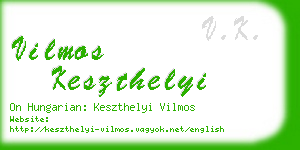 vilmos keszthelyi business card